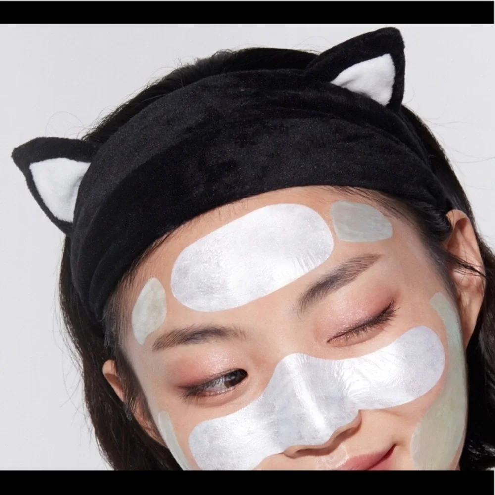 🌺 I Dew Care Black Cat Super Soft Headband NIB